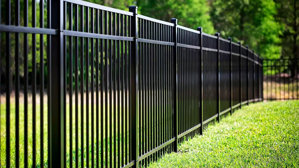 Long black fence